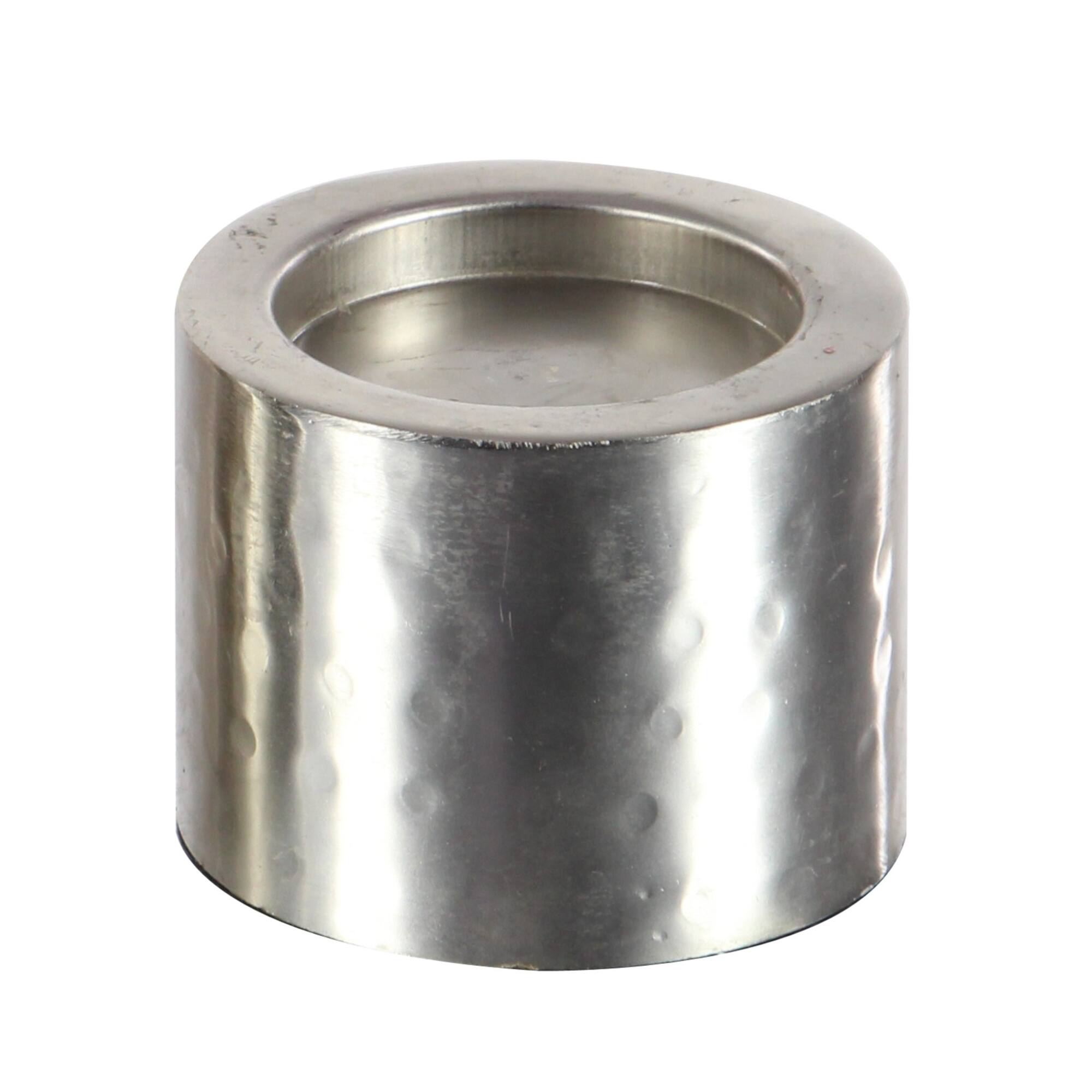 CosmoLiving by Cosmopolitan Silver Metal Industrial Candle Holder Set